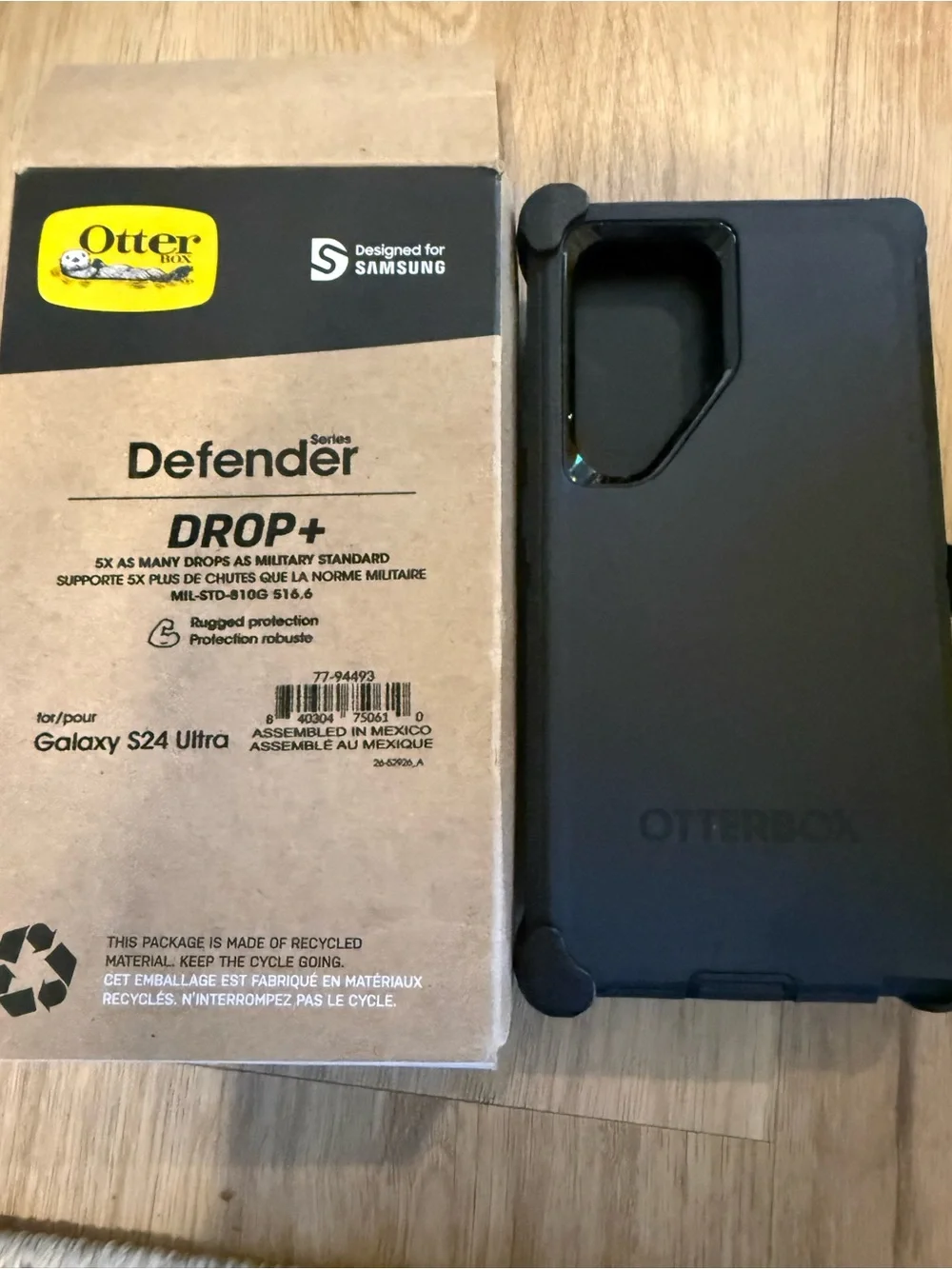 OtterBox Defender Series Drop+ Case for Galaxy S24 Ultra — Black